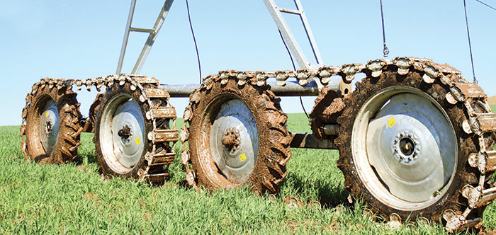 valley articulating track drive - irrigation tires - center pivot irrigation